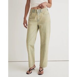 Madewell The Dadjean in Pale Daffodil: Acid Wash Edition